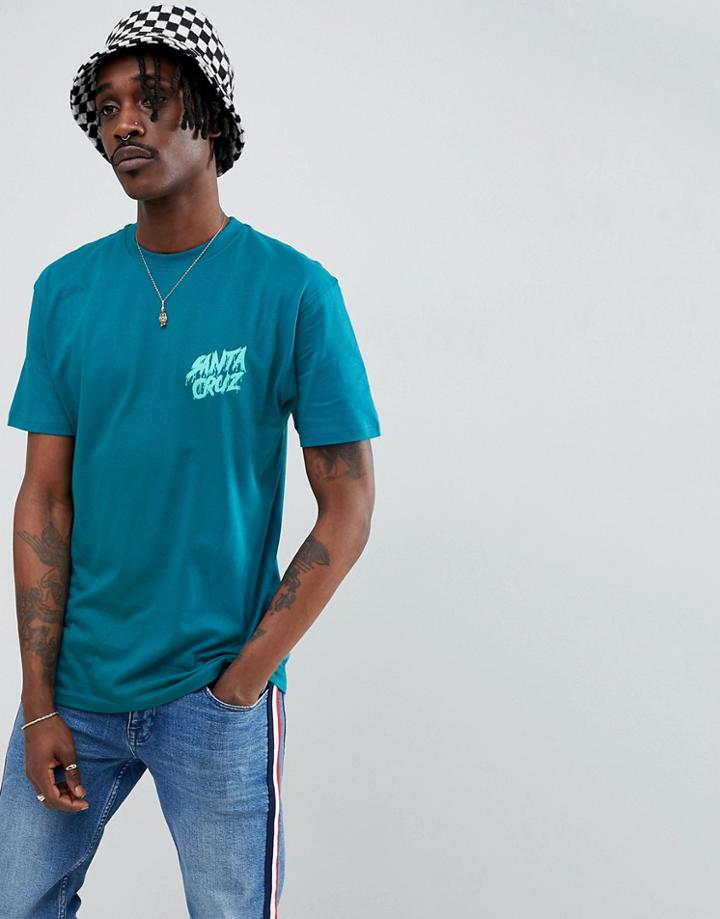 Santa Cruz Slasher Dot Back Print T-shirt In Blue - Blue