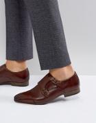 Walk London City Monk Strap Shoes In Brown - Brown