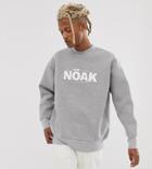 Noak Oversized Sweatshirt With Logo In Gray - Gray