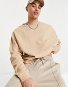 Asos Design Oversized Sweatshirt In Brown-neutral