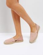 Pieces Leather Espadrilles - Pink