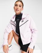 Nike Tech Fleece Zip Thru Hoodie In Regal Pink