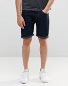 D-struct Dark Indigo Wash Denim Shorts - Blue
