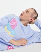 Asos Design Care Bear Sweater In Light Blue-blues