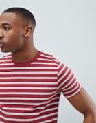 Jack & Jones Essentials Stripe T-shirt - Red