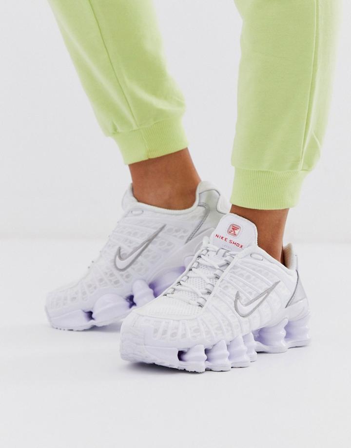 Nike White Shox Total Sneakers-black