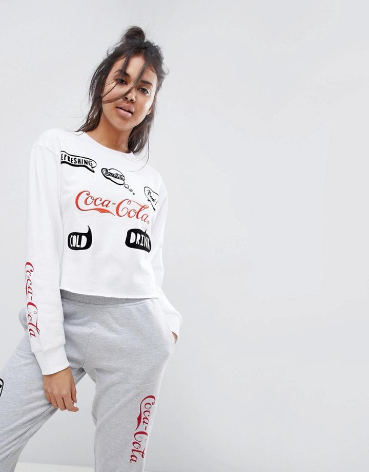 Asos Lounge Coca Cola Sweat - White