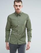 Esprit Shirt In Slim Fit Cotton - Green