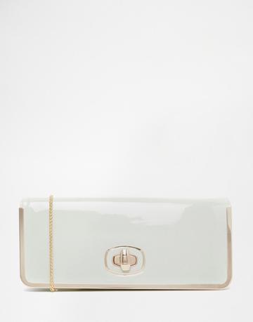 Juno Patent Clutch Bag - Mint