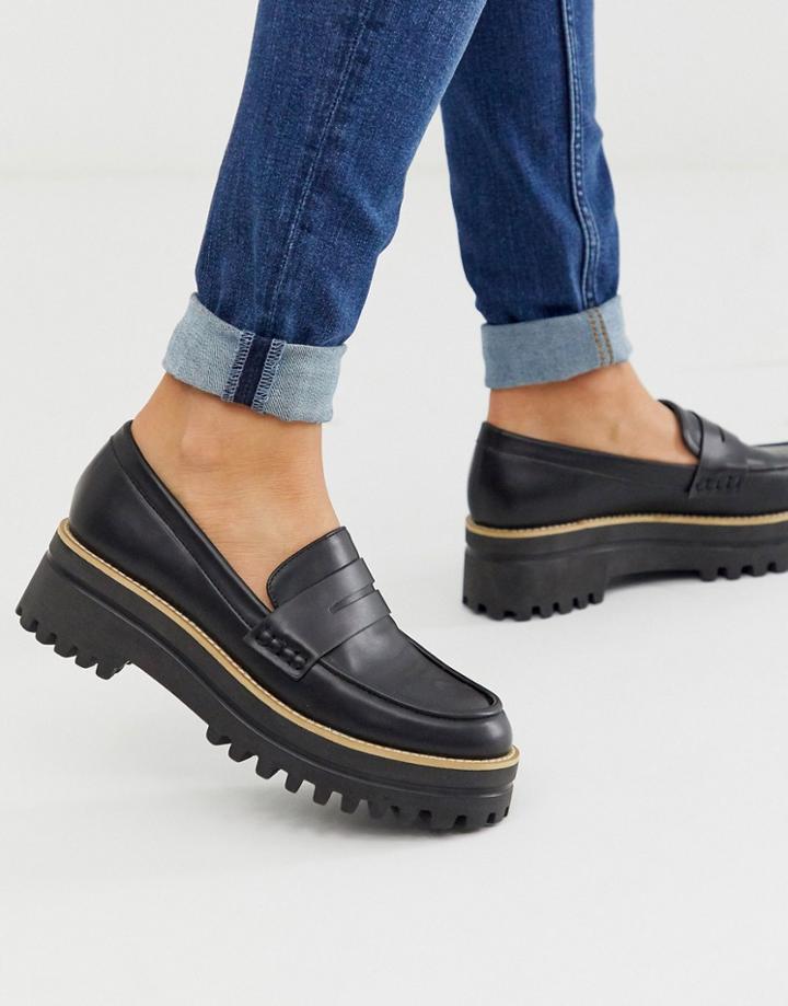 Park Lane Chunky Loafers In Black