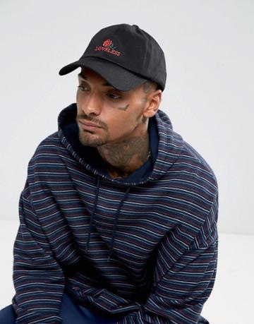 Wasted Paris Loveless Rose Cap In Black - Black