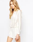 Ba & Sh Arsene Dress With Wrap Front - Ecru B