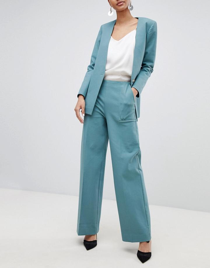 Selected 80's Cigarette Pants - Green