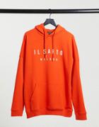 Il Sarto Oversized Hoodie In Off Red