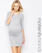 New Look 3/4 Sleeve Jersey Dress - Gray