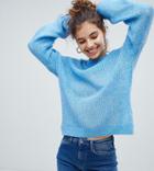 Bershka Loose Knit Sweater In Blue