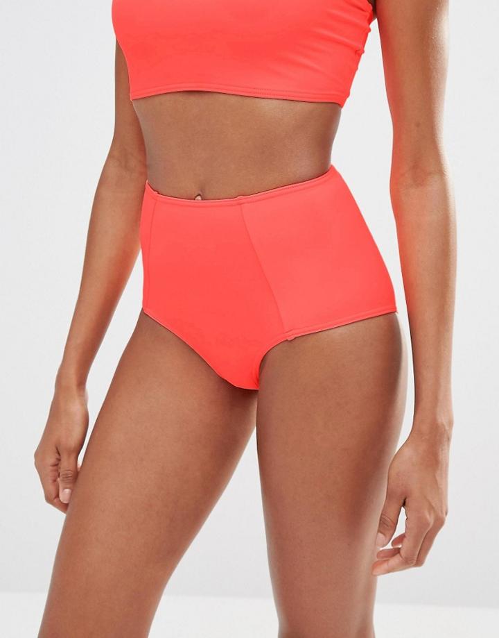 Missguided Mix & Match High Waisted Bikini Bottom - Pink