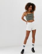 Only Denim Mom Short In White