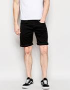Edwin Denim Shorts Ed-55 Relaxed Tapered Cs Ink Black Rinsed - Rinsed Black