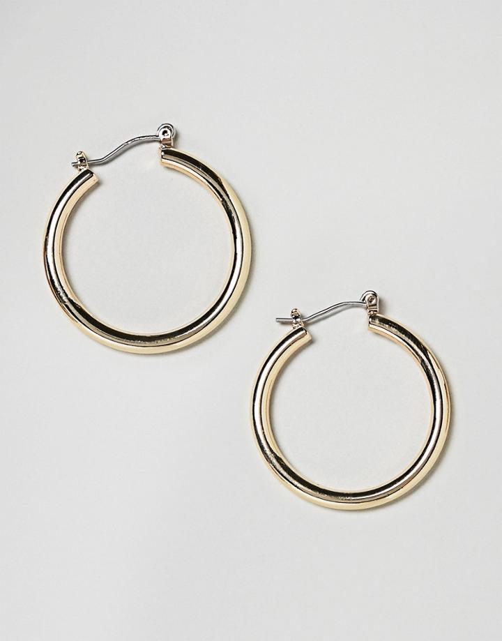 Asos Tube Hoop Earrings - Gold
