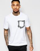 Love Moschino T-shirt With Taping Pocket - White