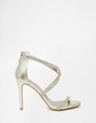 Steve Madden Fizz Gold Embellished Heeled Sandals - Gold