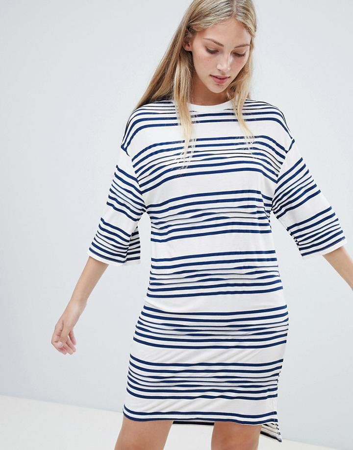 Native Youth Striped T Shirt Dress - Multi