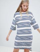 Native Youth Striped T Shirt Dress - Multi