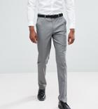 Asos Design Tall Slim Smart Pants In Gray - Gray