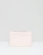 Monki Faux Leather Card Holder In Pink - Pink