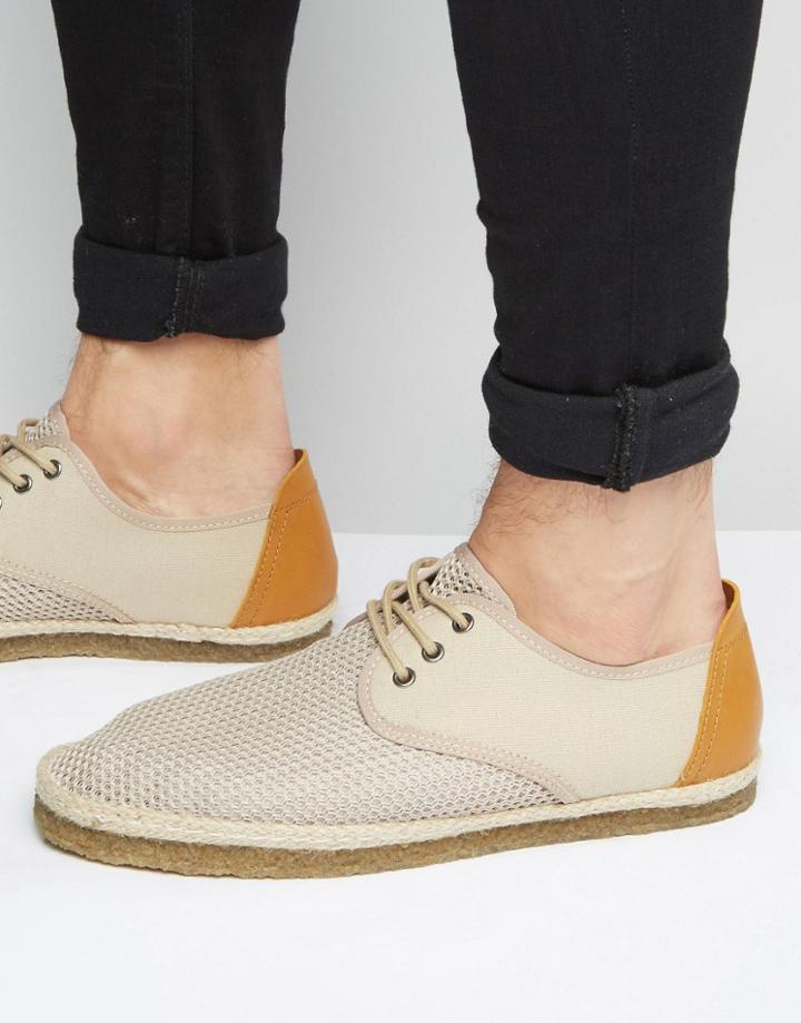 Aldo Meallen Lace Up Espadrilles - Beige