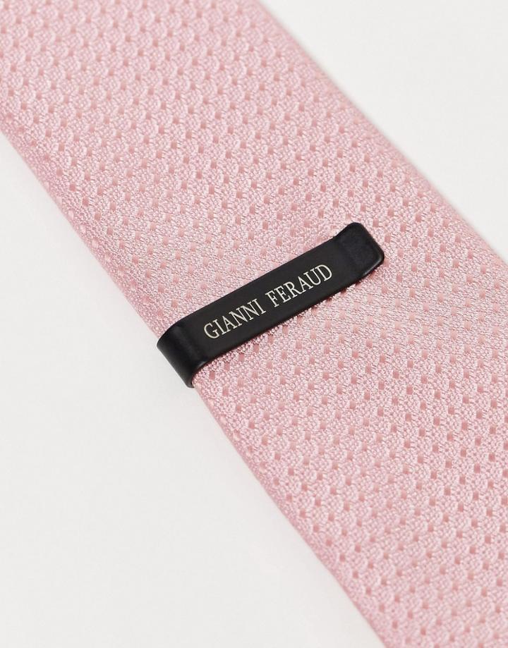 Gianni Feraud Tie Bar In Matte Black