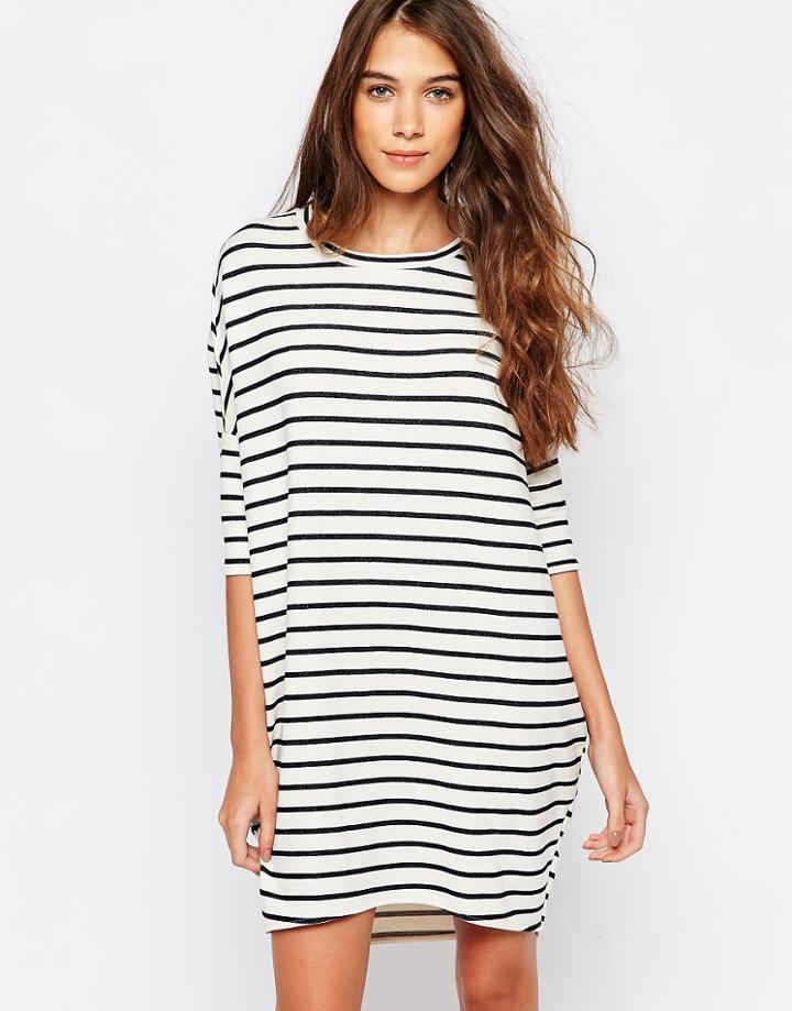 Pull & Bear Stripes Dress - Ice