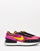 Nike Waffle One Mesh Sneakers In Active Fuschia-pink
