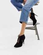 New Look Lace Up Heeled Shoe - Black