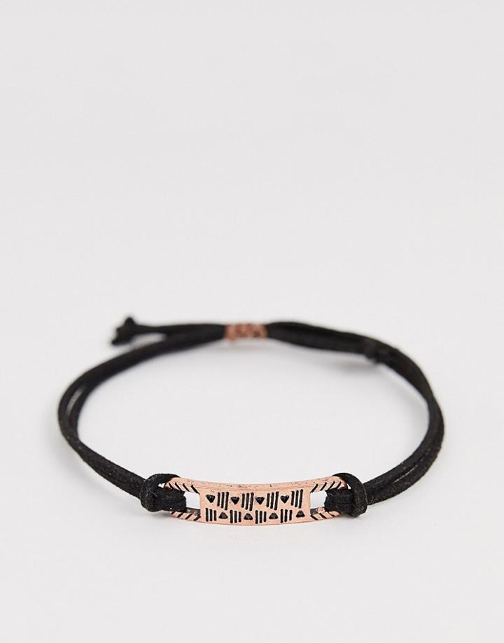 Classics 77 Bracelet With Metal Id Plate In Black - Black