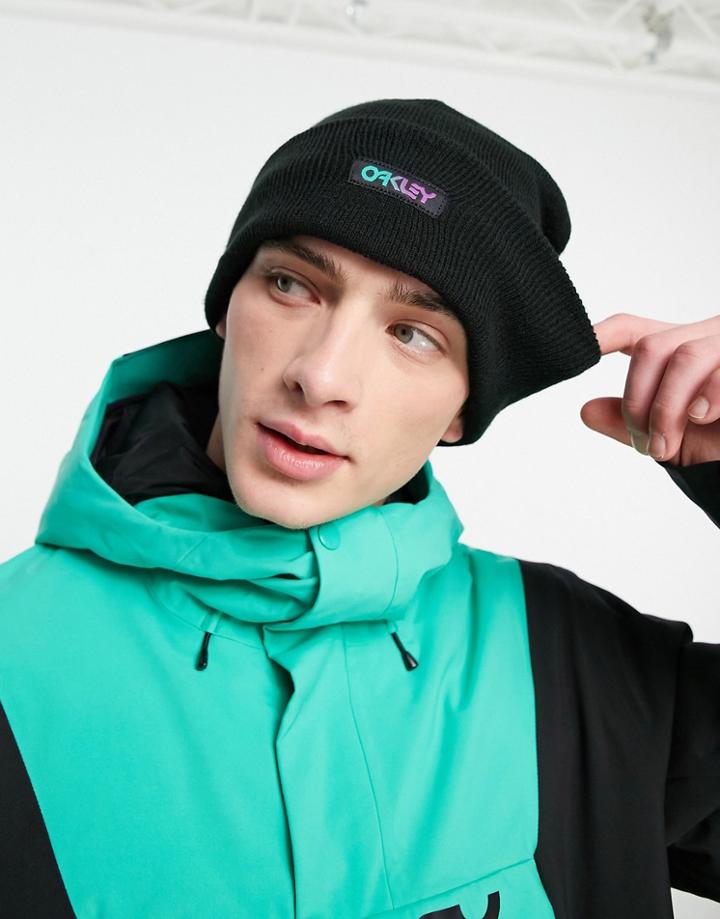 Oakley B1b Gradient Patch Beanie In Black