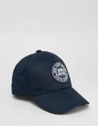Asos Baseball Cap In Navy With Embroidery - Navy