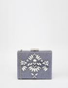 Skinnydip Occasion Box Clutch Bag In Glitter - Gray Glitter