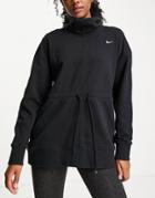 Nike Training Dri-fit Get Fit Funnel Neck Zip-through Sweat In Black