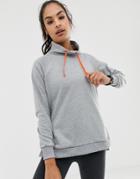 Asos 4505 Sweat Top With Slouch Neck-gray