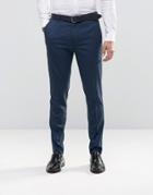 New Look Skinny Fit Smart Pants In Navy Blue - Navy