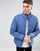 Blend Padded Jacket Diamond Quilted - Blue
