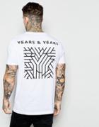 Asos T-shirt With Years And Years Chest And Back Print In Relaxed Skater Fit - White
