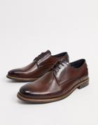 Base London Lace Up Shoes In Brown Leather