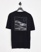 Selected Homme Oversized T-shirt With Everest Back Print In Black