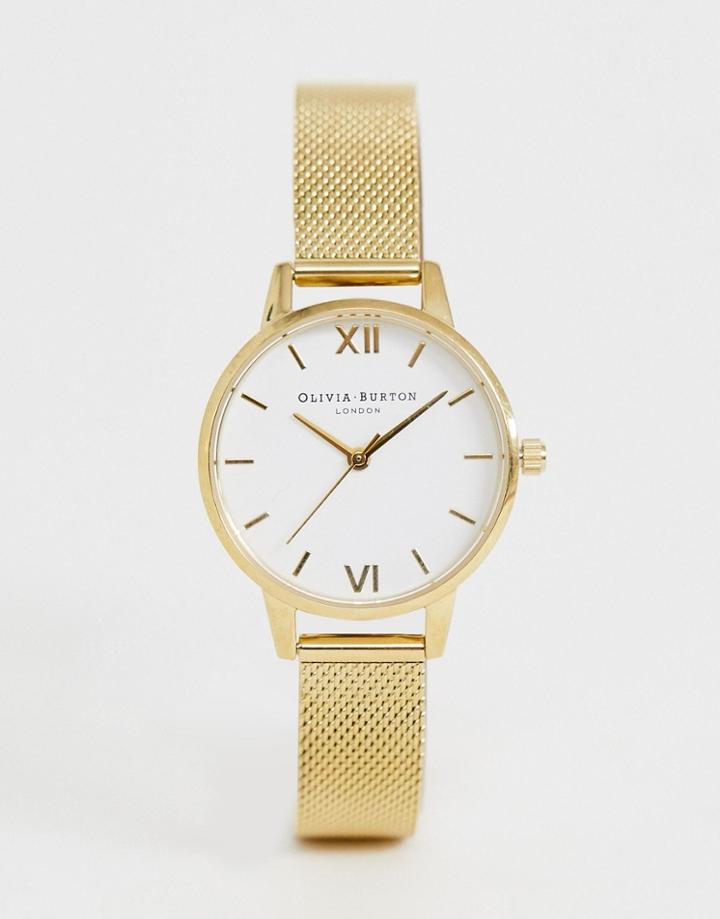Olivia Burton Ob16mdw35 Gold Midi Mesh Watch