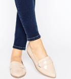 Asos Marika Wide Fit Flat Shoes - Beige