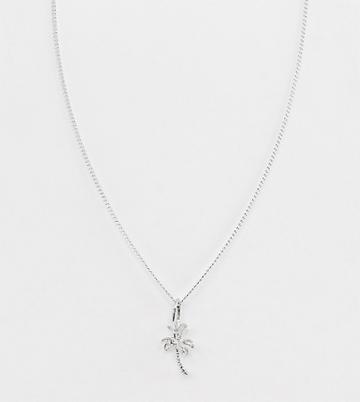 Katie Mullally Palm Tree Pendant Necklace In Sterling Silver - Gold