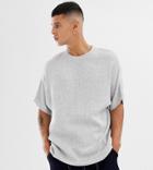 Noak Knitted T-shirt In Light Gray - Gray